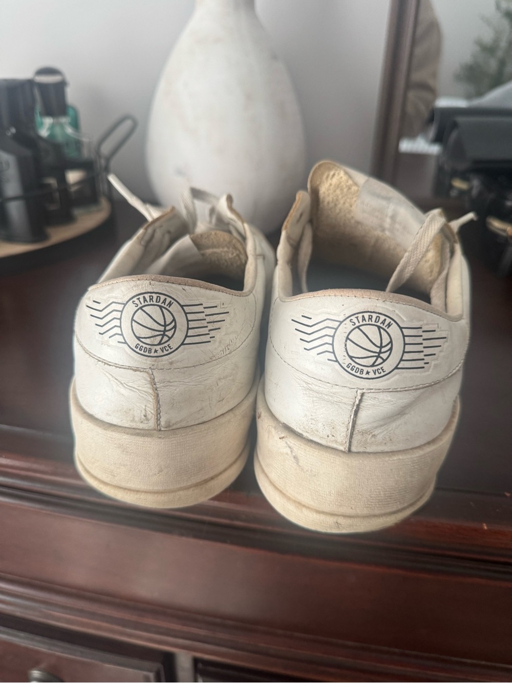 Golden Goose Men's White Leather Low-Top Sneakers
